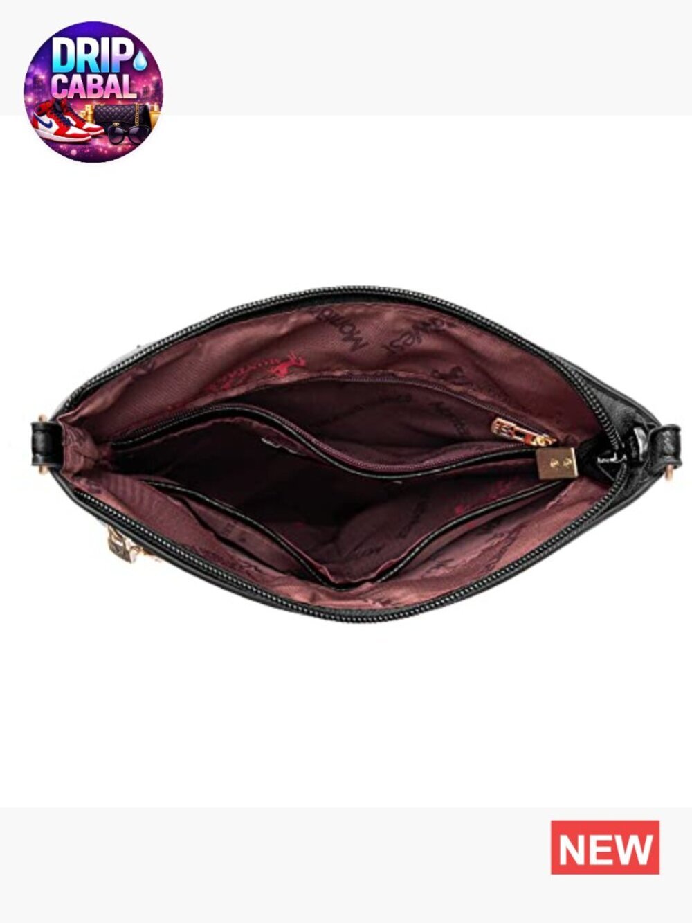 Faux Leather Multi Pocket Crossbody Bag with Adjustable Strap - Picture 4 of 7